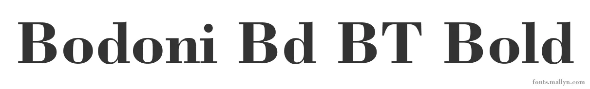 Bodoni Bd BT Bold 字体预览图